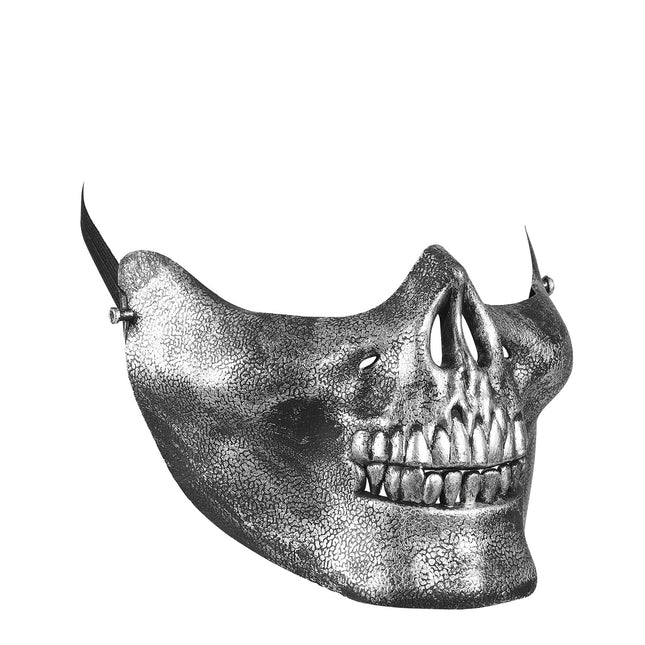 Embout d'Halloween crâne d'argent