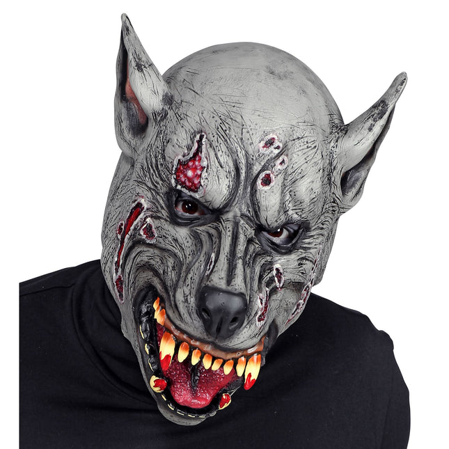Masque d'Halloween Gris Loup-Garou Horreur