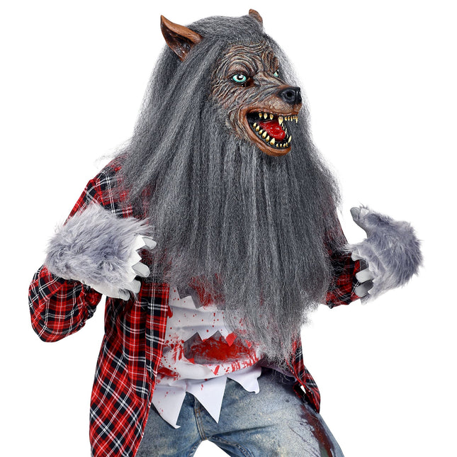 Masque d'Halloween Loup-garou avec molleton