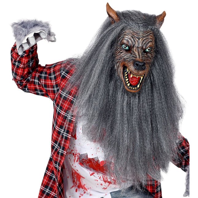 Masque d'Halloween Loup-garou avec molleton