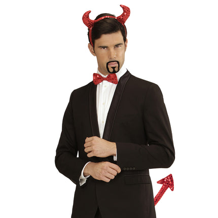 Set d'accessoires rouge Devil Sequins