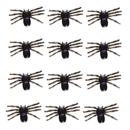 Fausse araignée noire 12pcs