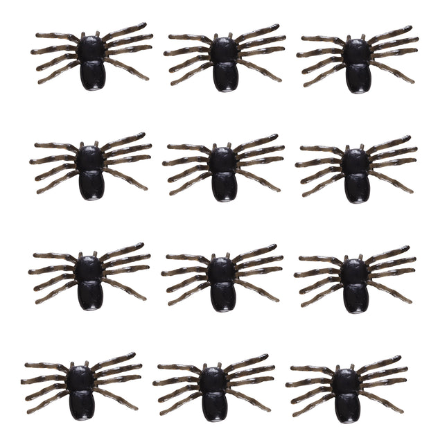 Fausse araignée noire 12pcs