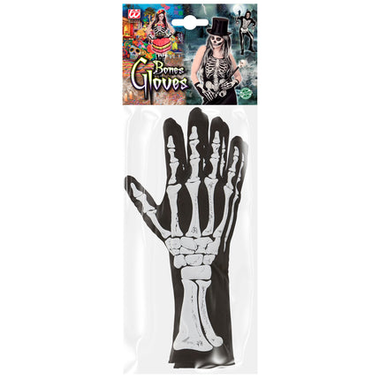 Gants d'Halloween Squelette 35cm