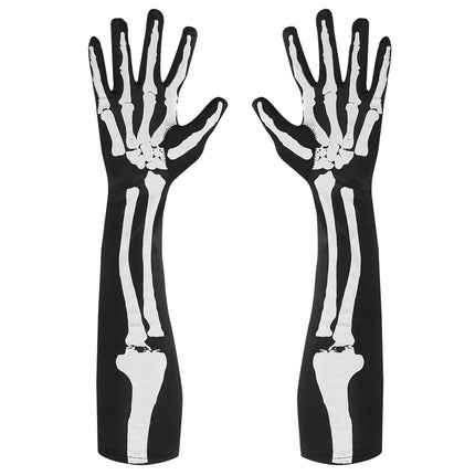 Gants d'Halloween Squelette 50cm