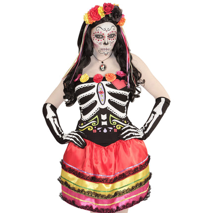 Gants d'Halloween Squelette 50cm