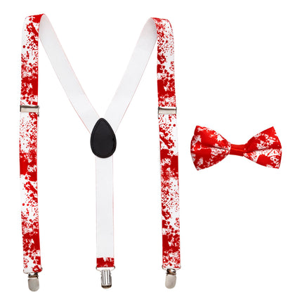 Ensemble d'accessoires d'Halloween Bretelles et noeud 2 pièces