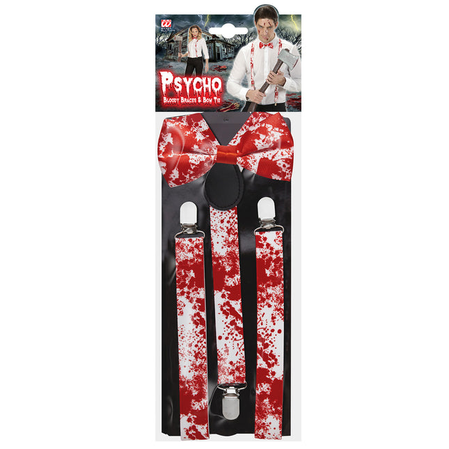 Ensemble d'accessoires d'Halloween Bretelles et noeud 2 pièces