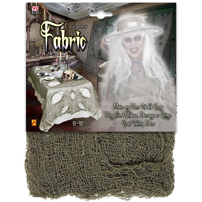 Nappe d'Halloween verte déchirée 3m