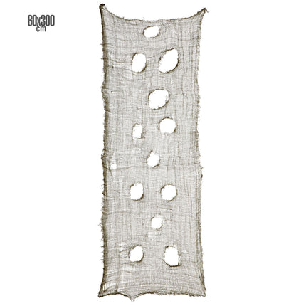Nappe d'Halloween verte déchirée 3m
