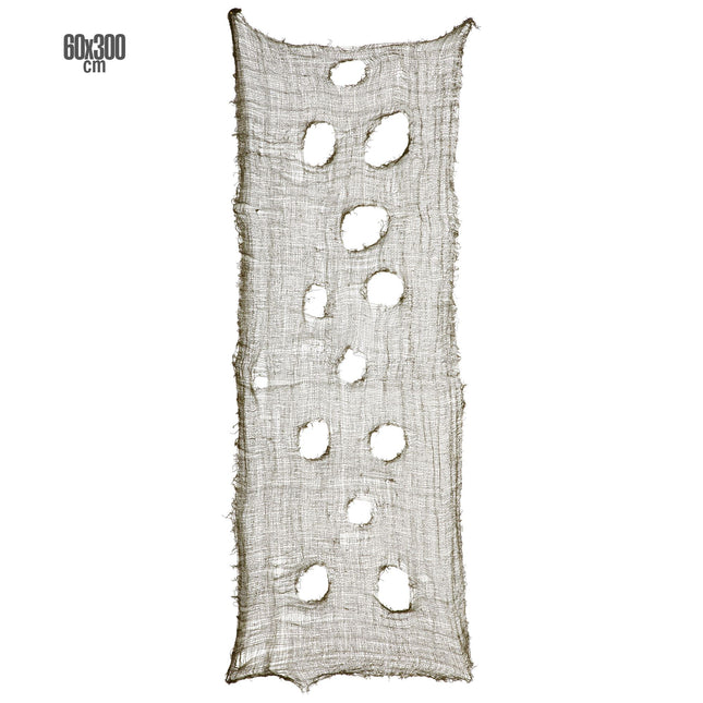 Nappe d'Halloween verte déchirée 3m