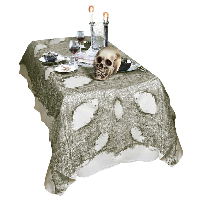 Nappe d'Halloween verte déchirée 3m