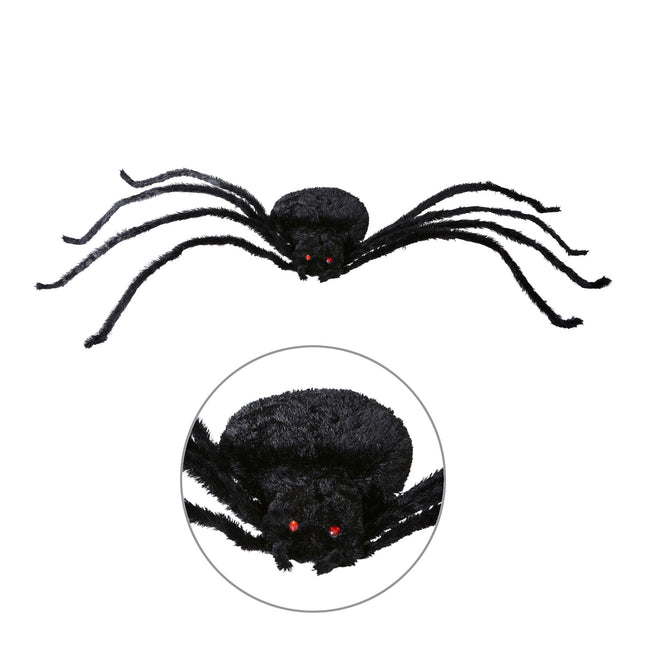 Halloween Fausse Araignée Noire 2.2m
