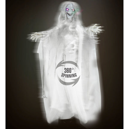 Poupée d'Halloween sorcière avec son et lumière 1.53m