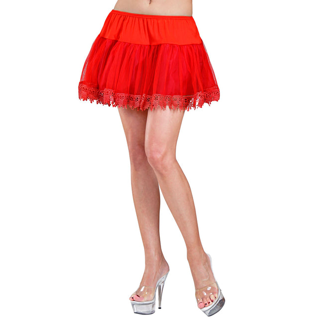 Jupon d'Halloween Rouge avec franges
