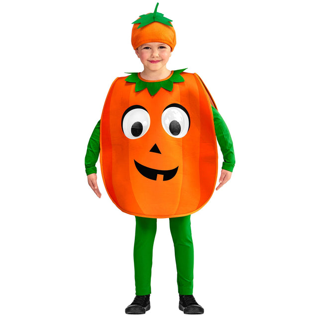 Costume d'Halloween Vert Orange Enfant Citrouille