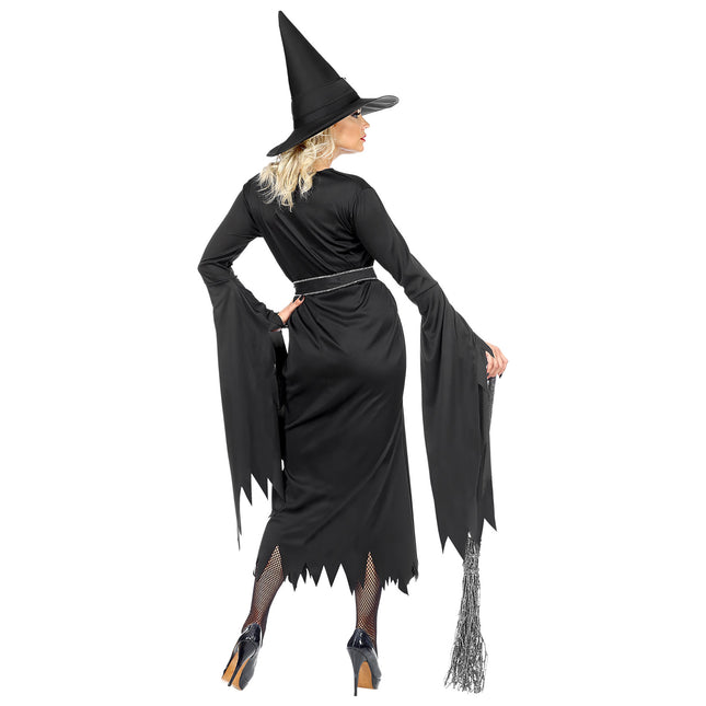 Robe d'Halloween Noir Dames Sorcière 3 pièces