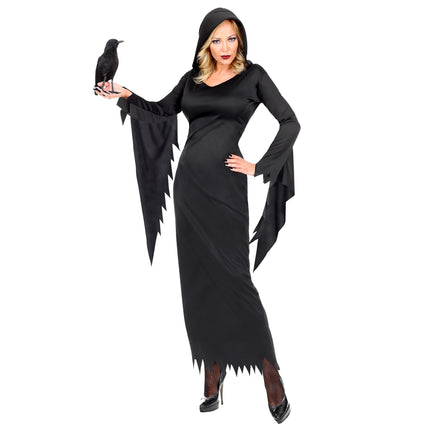 Robe d'Halloween Noir Dames Gothique Reine