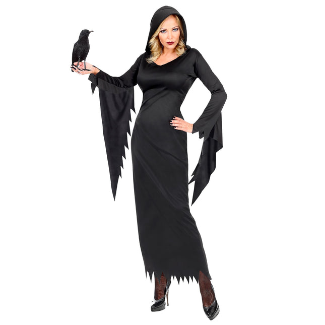 Robe d'Halloween Noir Dames Gothique Reine