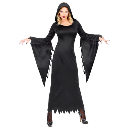 Robe d'Halloween Noir Dames Gothique Reine