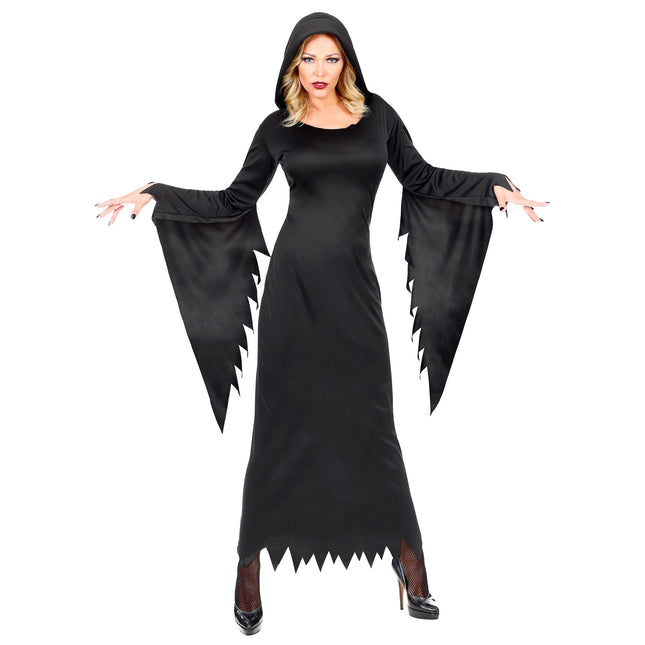 Robe d'Halloween Noir Dames Gothique Reine