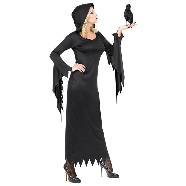 Robe d'Halloween Noir Dames Gothique Reine