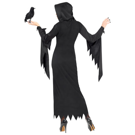Robe d'Halloween Noir Dames Gothique Reine
