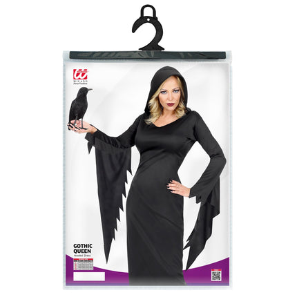 Robe d'Halloween Noir Dames Gothique Reine