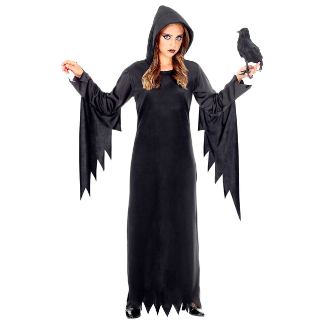 Robe d'Halloween Fille noire Reine gothique