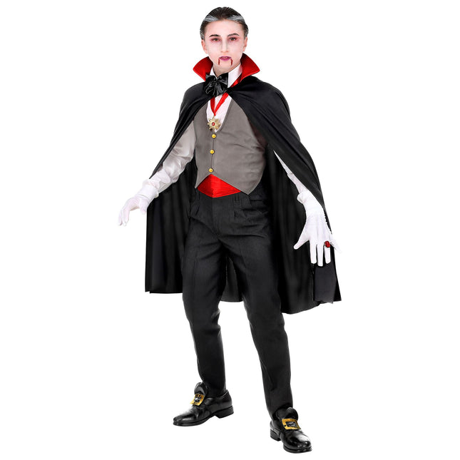 Costume d'Halloween Rouge Noir Garçon Vampire