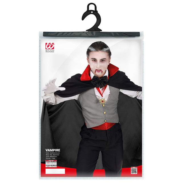 Costume d'Halloween Rouge Noir Garçon Vampire