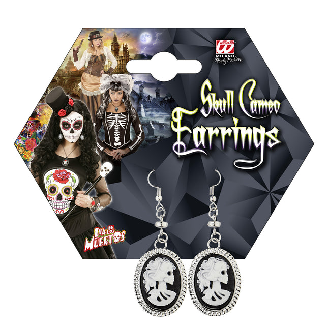 Boucles d'oreilles Halloween Tête de mort