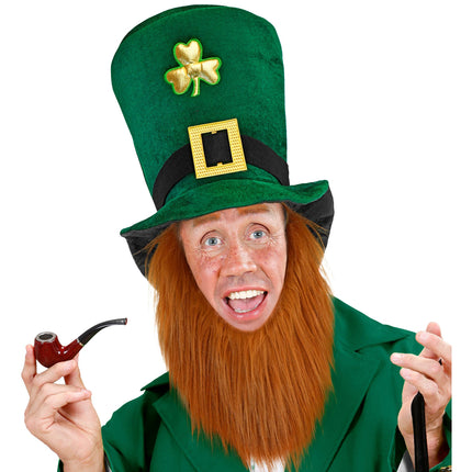 Chapeau de la Saint-Patrick avec barbe, 25 cm