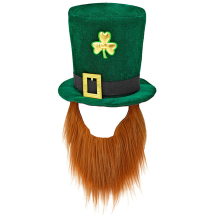 Chapeau de la Saint-Patrick avec barbe, 25 cm