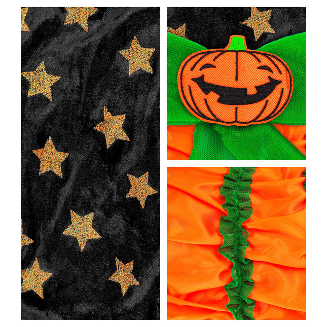 Robe d'Halloween Fille Citrouille Sorcière