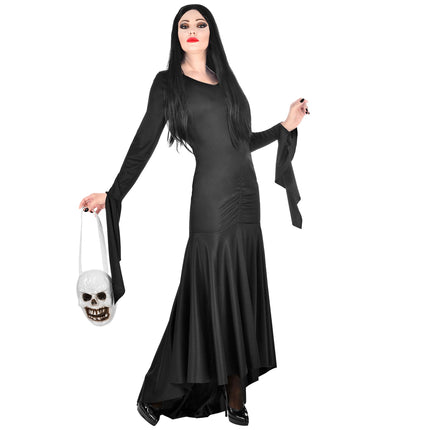 Robe d'Halloween Noir Dames Mortisia