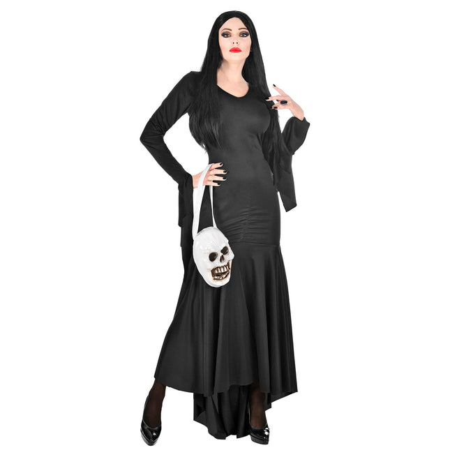 Robe d'Halloween Noir Dames Mortisia