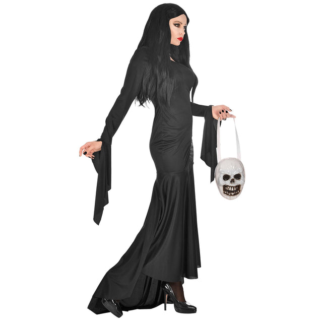 Robe d'Halloween Noir Dames Mortisia