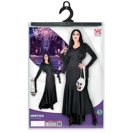 Robe d'Halloween Noir Dames Mortisia