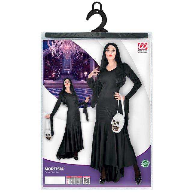 Robe d'Halloween Noir Dames Mortisia