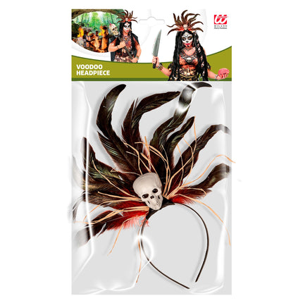 Bandeau d'Halloween crâne vaudou