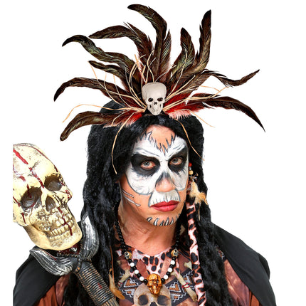 Bandeau d'Halloween crâne vaudou