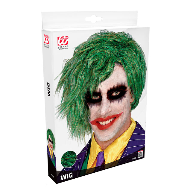 Perruque d'Halloween Clown vert