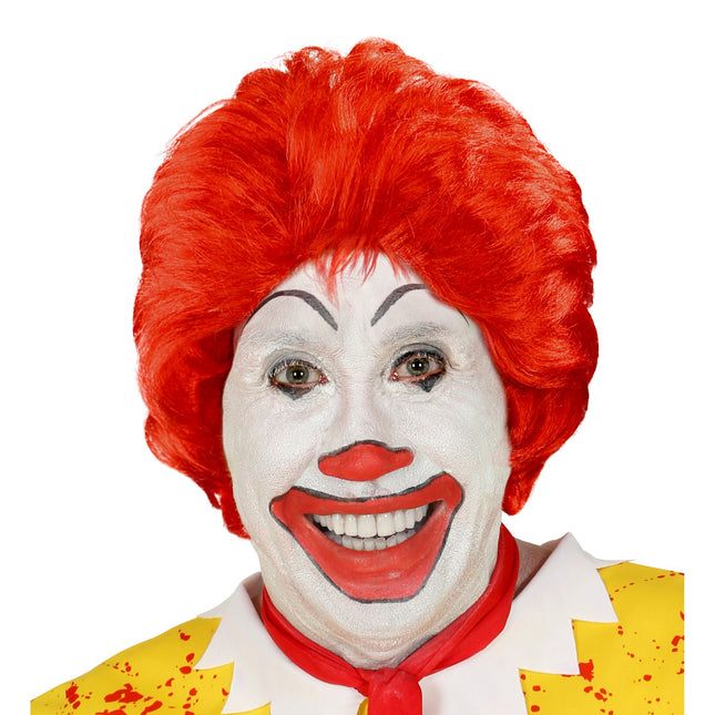 Perruque d'Halloween Rouge Ronald