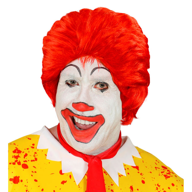 Perruque d'Halloween Rouge Ronald