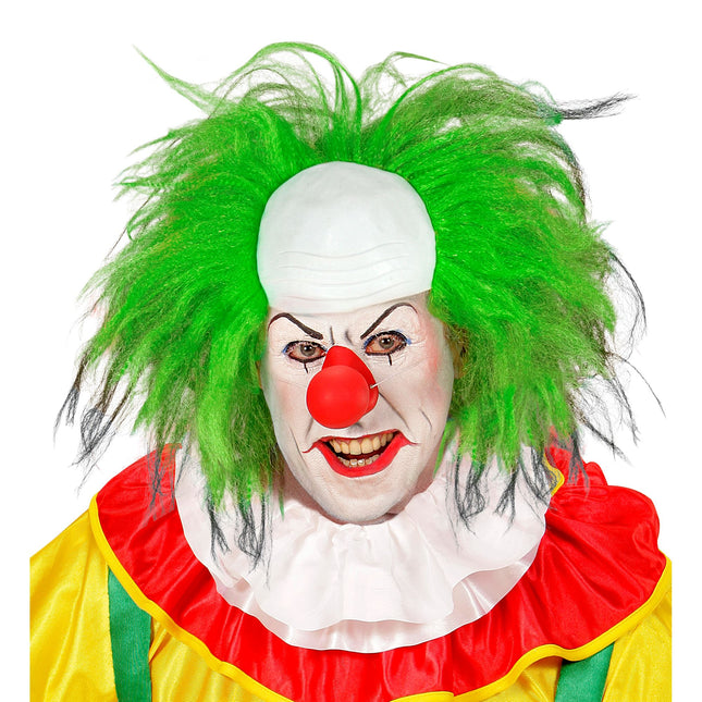 Perruque d'Halloween Clown vert pour homme