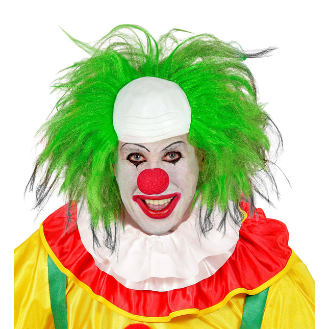 Perruque d'Halloween Clown vert pour homme