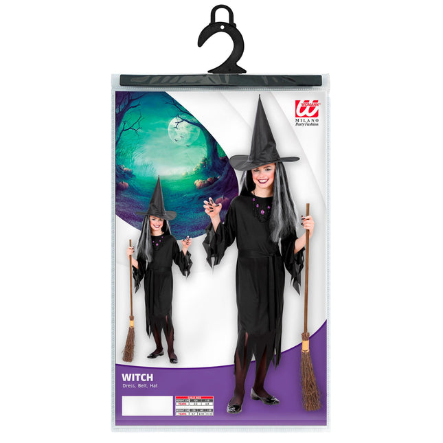 Robe d'Halloween Enfant Sorcière 2 pièces