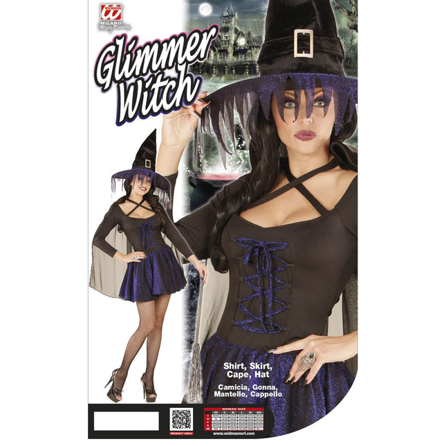 Robe d'Halloween Noir Violet Sorcière