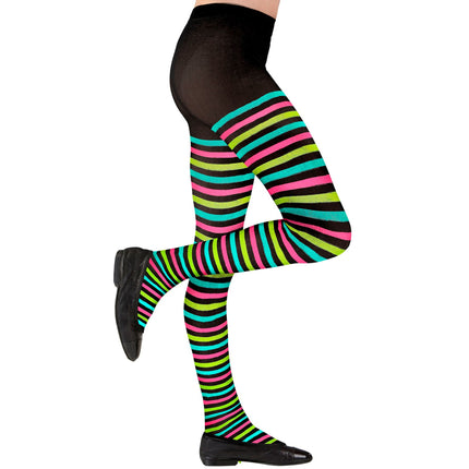 Collants colorés rayés pour enfants